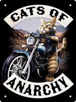 Horror Cats Cats Of Anarchy Mini Tin Sign
