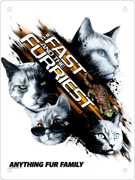 Horror Cats The Fast & The Furriest Mini Tin Sign