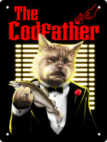 Horror Cats The Codfather Mini Tin Sign