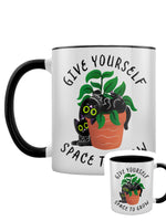 Give Yourself Space To Grow Black Inner 2-Tone Mug