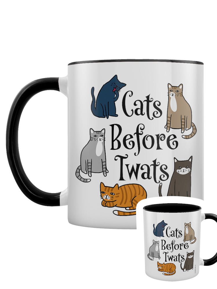 Cats Before Twats Black Inner 2-Tone Mug