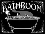 Bathroom Skeleton Mini Tin Sign