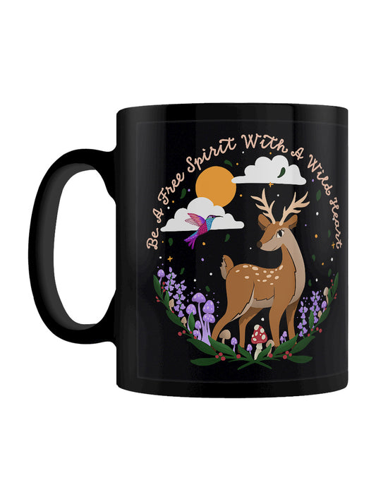 Forest Friends Free Spirit Black Mug