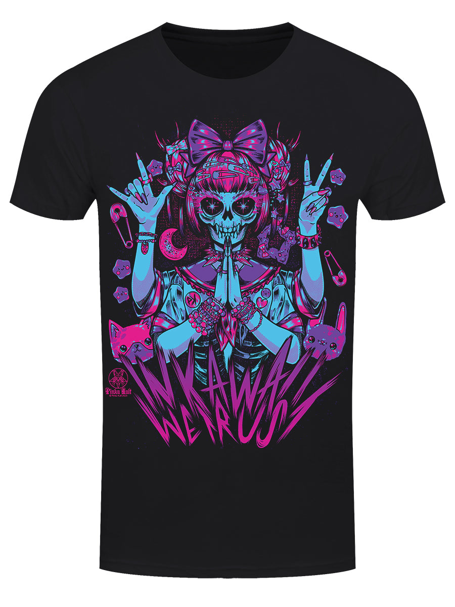 Pinku Kult In Kawaii We Trust Men's Black T-Shirt