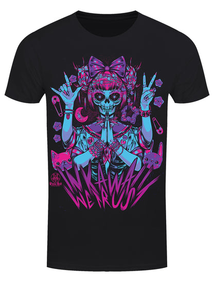 Pinku Kult In Kawaii We Trust Men's Black T-Shirt