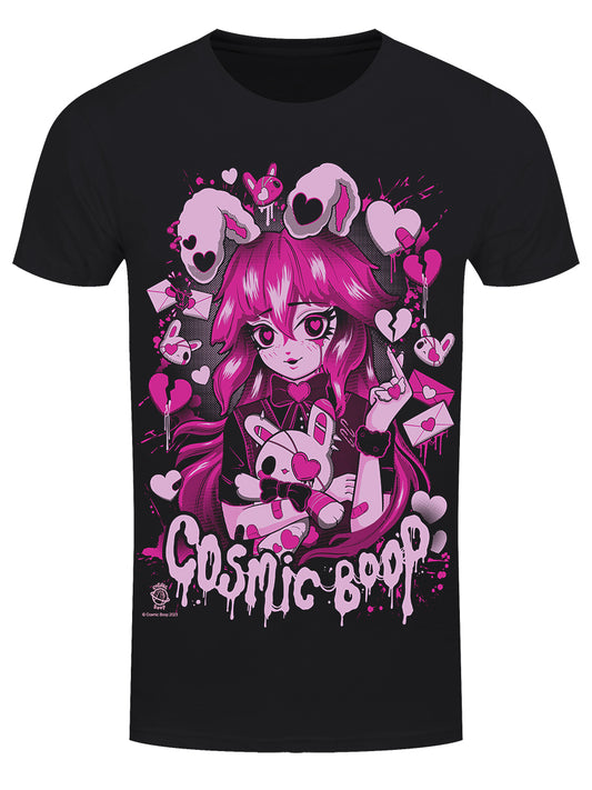 Cosmic Boop Love Letters Men's Black T-Shirt