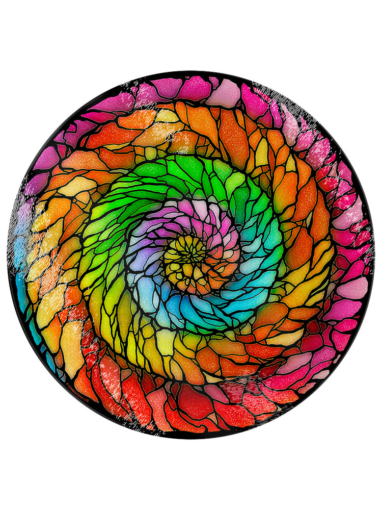 Rainbow Spiral Circular Chopping Board
