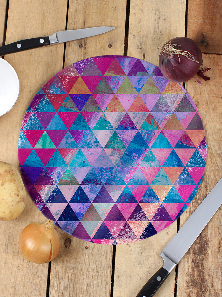 Kaleidoscope of Colour Circular Chopping Board