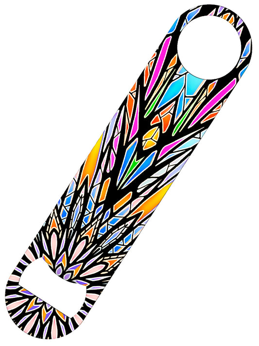 Stained Glass Mandala Bar Blade Bottle Opener