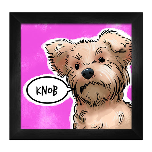 Cute But Abusive Knob Framed Print