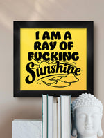 I Am A Ray Of Fucking Sunshine Framed Print