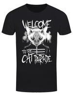 Playlist Pets Welcome To The Cat Parade Men's Black T-Shirt