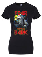 Playlist Pets Fear of the Bark Ladies Black T-Shirt