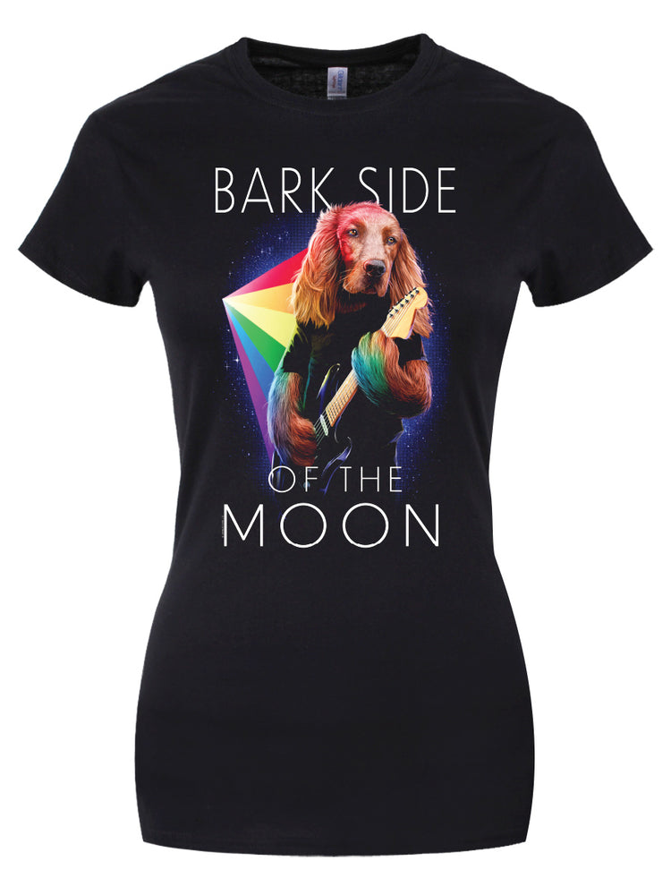 Playlist Pets Bark Side Of The Moon Ladies Black T-Shirt