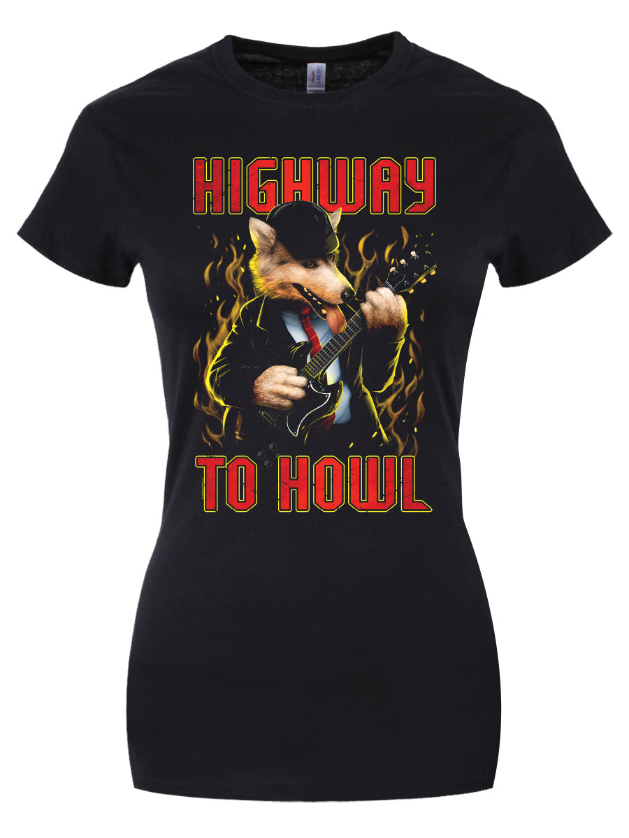 Playlist Pets Highway To Howl Ladies Black T-Shirt