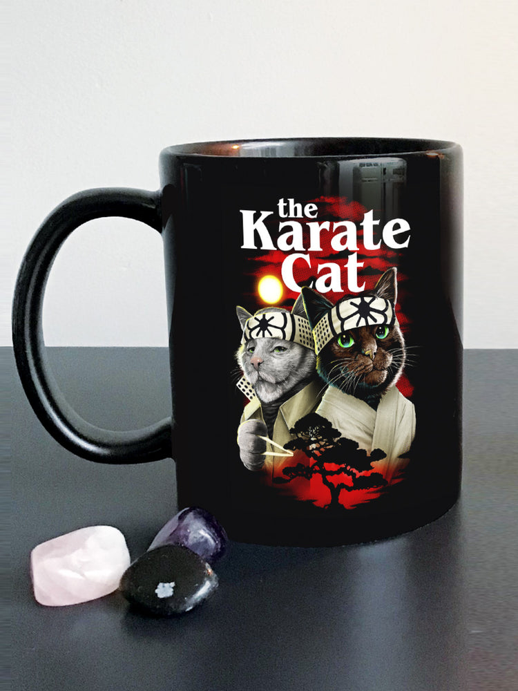 Horror Cats The Karate Cat Black Mug