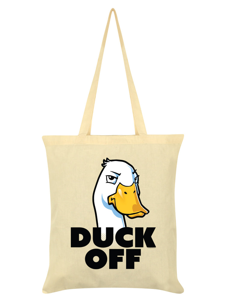 Duck Off Cream Tote Bag