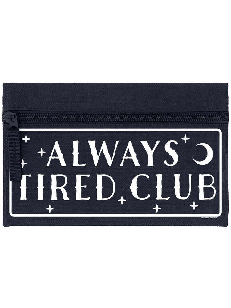 Always Tired Club Navy Blue Pencil Case