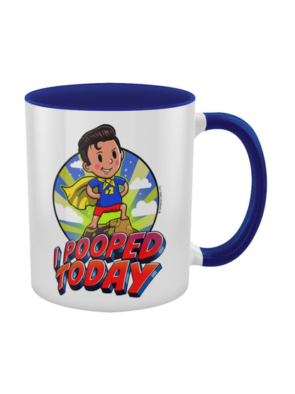 I Pooped Today Blue Inner 2-Tone Mug