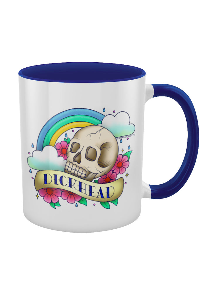 Dickhead Tattoo Blue Inner 2-Tone Mug