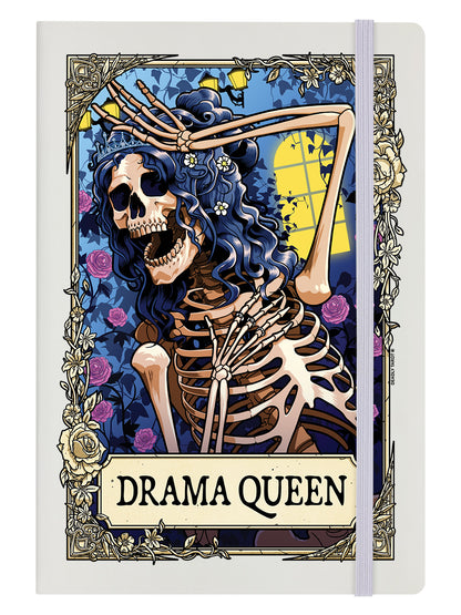 Deadly Tarot RIP - The Drama Queen Cream A5 Hard Cover Notebook
