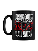 Drink Coffee Hail Satan Black Mug