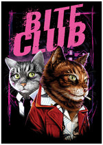 Horror Cats Bite Club Mini Poster