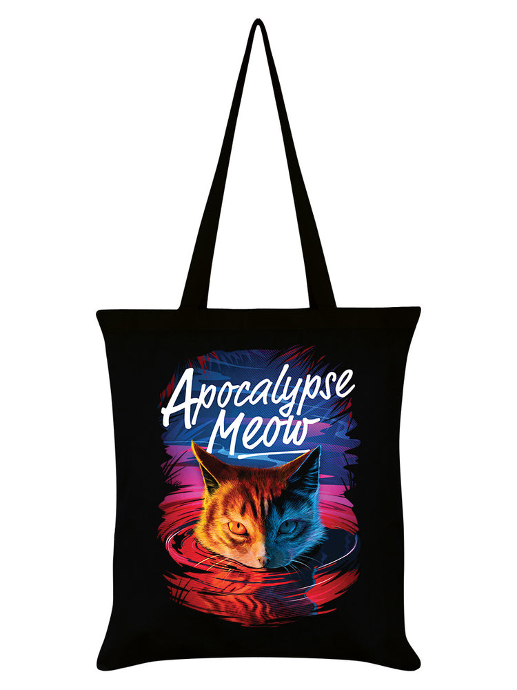 Horror Cats Apocalypse Meow Black Tote Bag