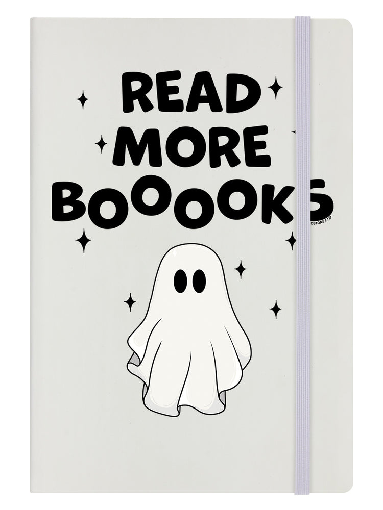 Galaxy Ghouls Read More Booooks Cream A5 Hard Cover Notebook