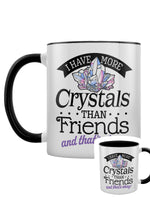 I Have More Crystals Than Friends Black Inner 2-Tone Mug