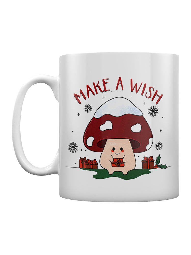 Make a Wish Mushroom Christmas Mug