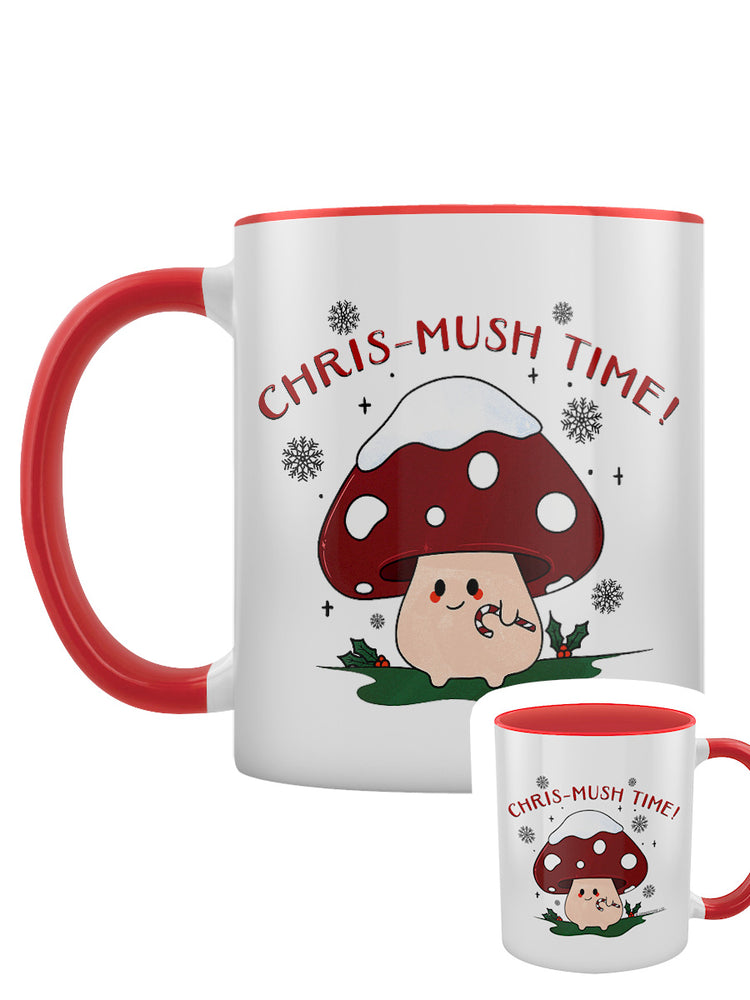 Chris-mush Time! Mushroom Red Inner 2-Tone Mug