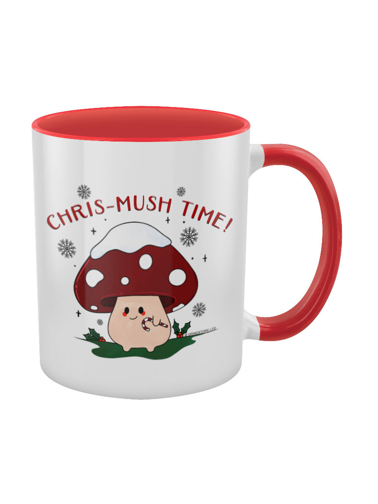 Chris-mush Time! Mushroom Red Inner 2-Tone Mug