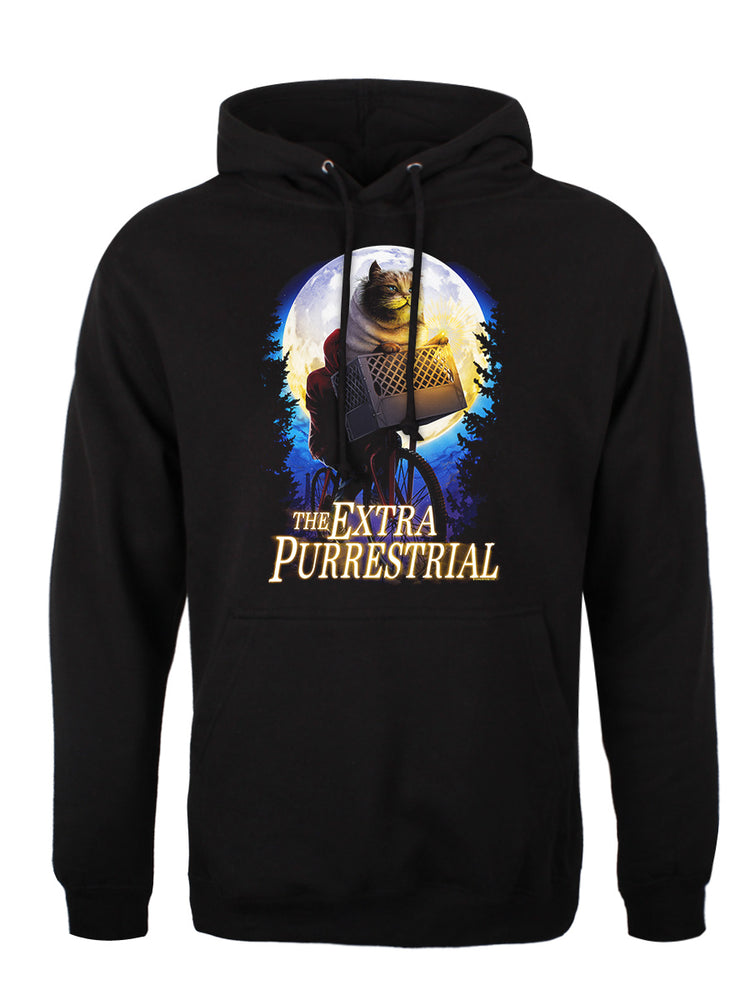 The Extra Purrestrial Men's Black Hoodie