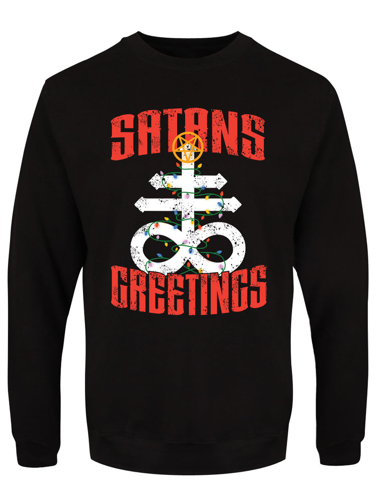 Satans Greetings Men's Black Christmas Jumper