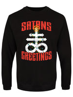 Satans Greetings Men's Black Christmas Jumper