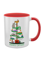 Merry Catmas Tree Red Inner 2-Tone Mug