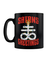 Satans Greetings Black Mug