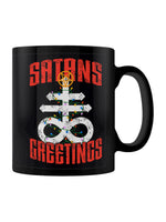 Satans Greetings Black Mug