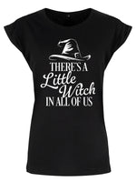 There's A Little Witch In All Of Us Ladies Black Premium T-Shirt