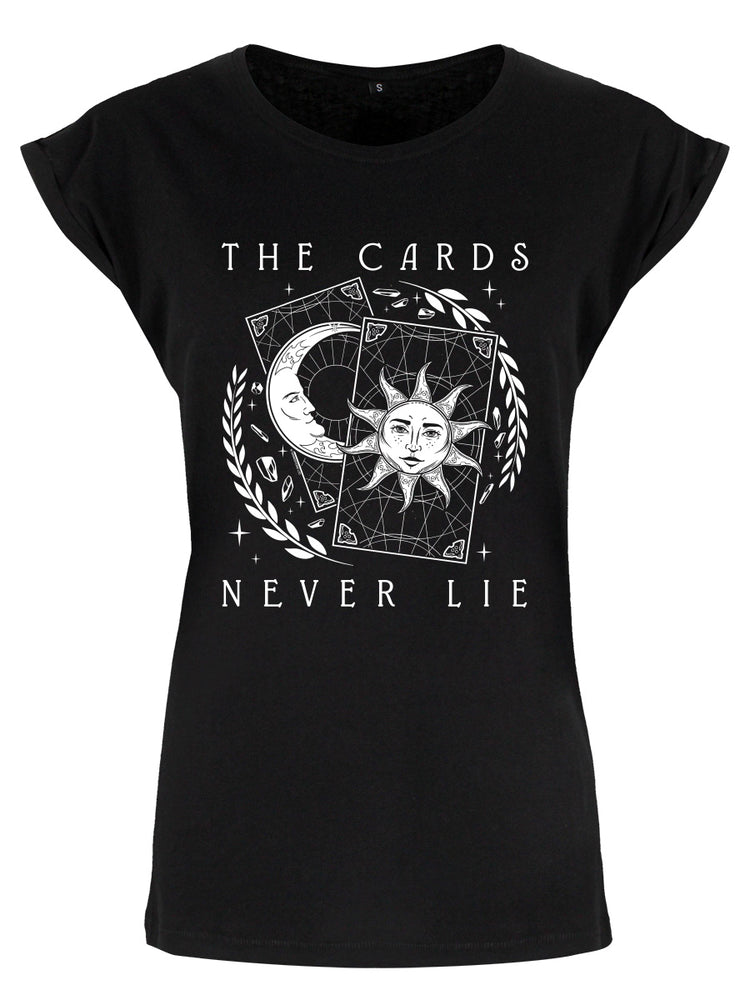 The Cards Never Lie Ladies Black Premium T-Shirt