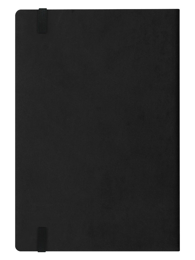 Moon Feline Fun Black A5 Hard Cover Notebook