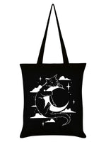 Moon Feline Fun Black Tote Bag