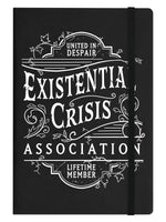 Existential Crisis Association Black A5 Hard Cover Notebook