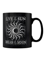 Live By The Sun Black Mug