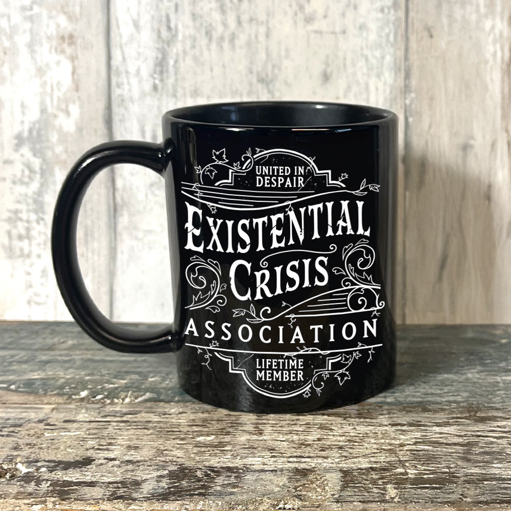 Existential Crisis Association Black Mug