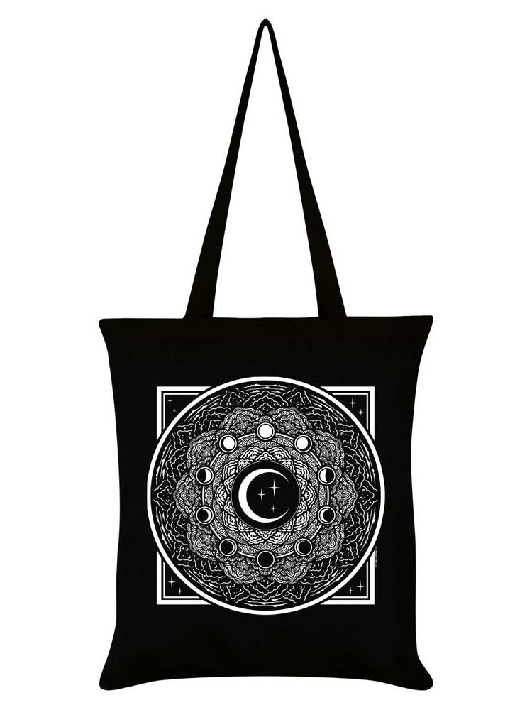 Moon Symbol Black Tote Bag