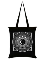 Moon Symbol Black Tote Bag