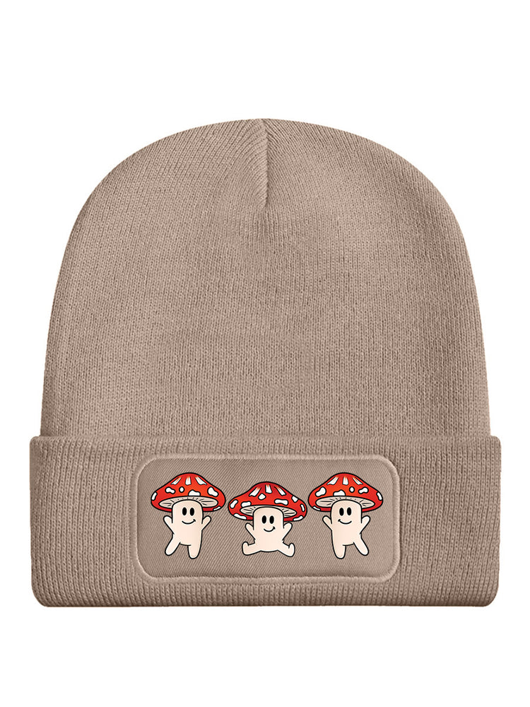 Little Mushroom Trio Cream Beanie