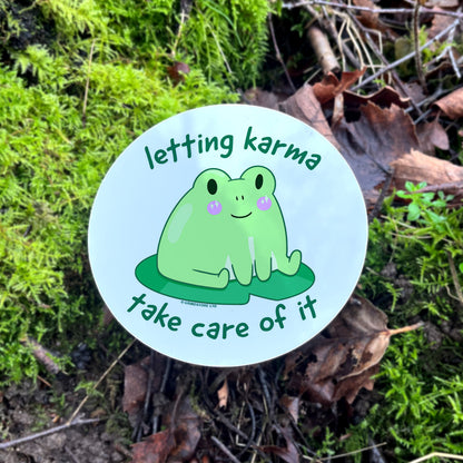Letting Karma Take Care Of It Frog Coaster